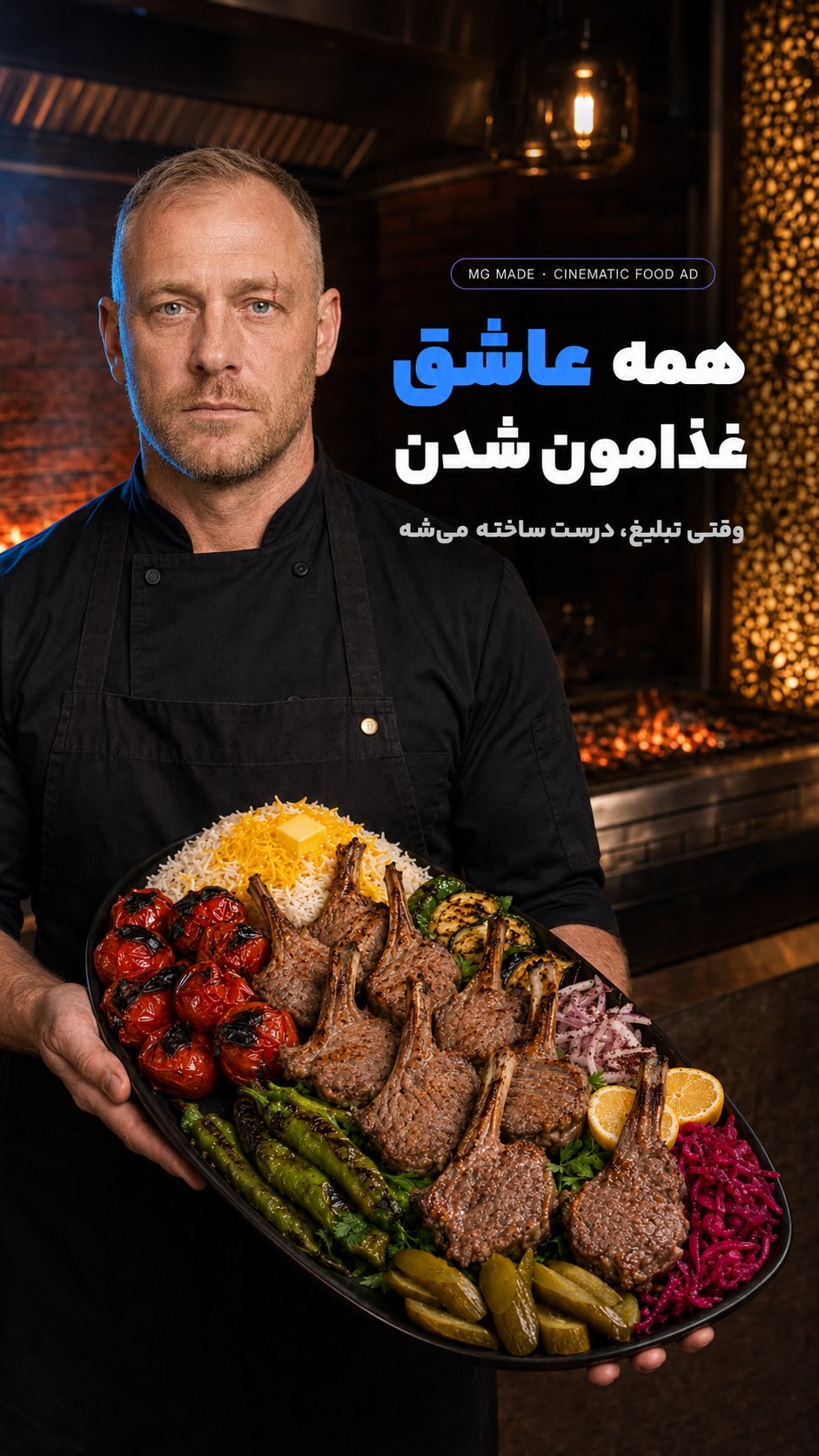 Cover einer mit KI produzierten Food-Werbung